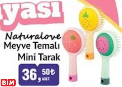 NATURALOVE MEYVE TEMALI MİNİ TARAK